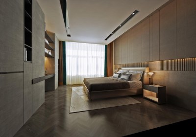 现代风格主卧3D模型下载